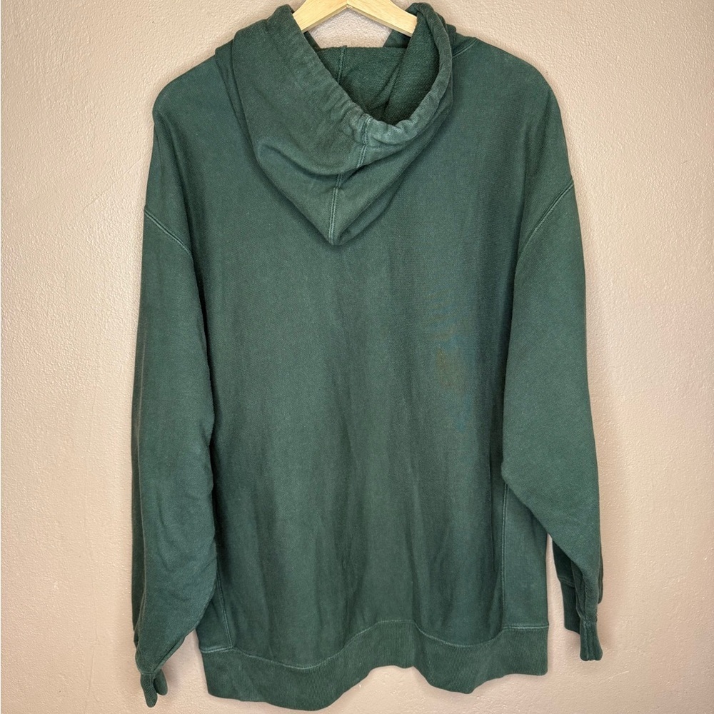 GAP Mens Vintage Dark Green Pullover Hoodie Size Medium Streetwear Retro Classic - Picture 12 of 16